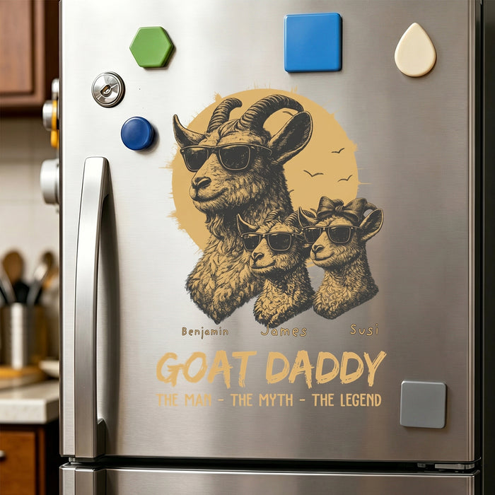 Personalized The Man The Myth The Legend GOAT Dad Car Decal | Father's Day Gift