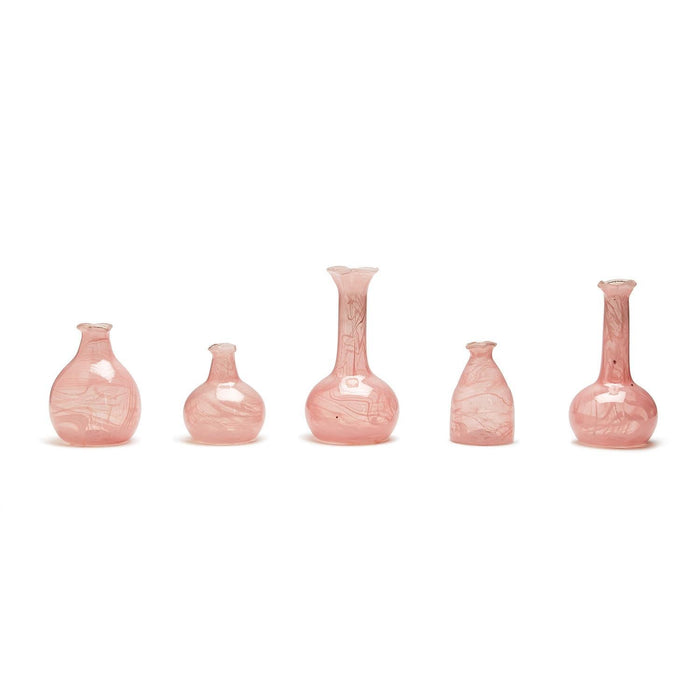 Pink Recycled Glass Handblown Vases