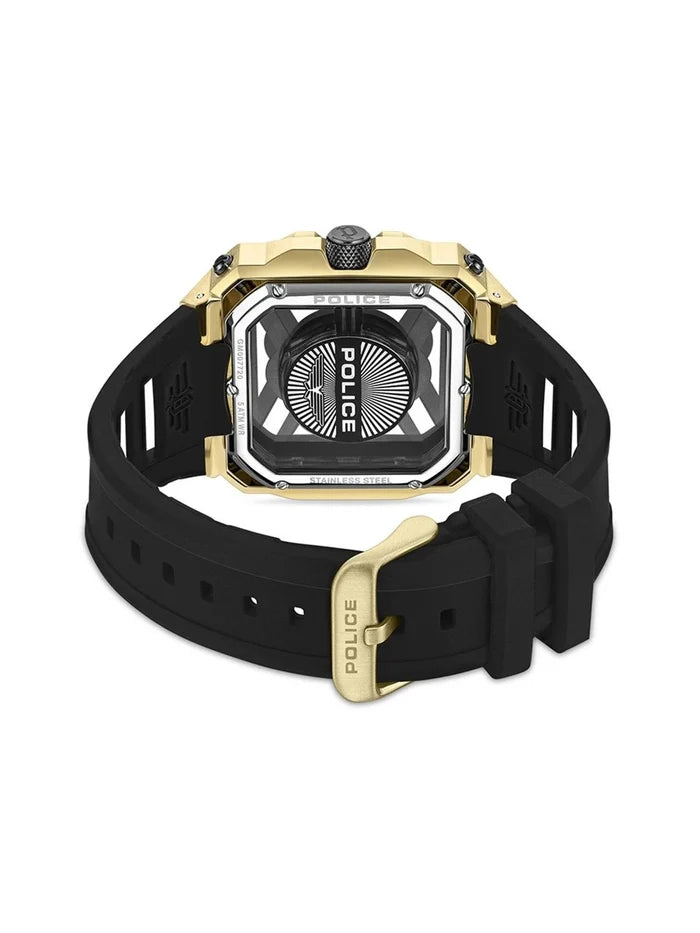 Police Skeleton Dial & Strap Analogue Watch - PLPEWGM0072003
