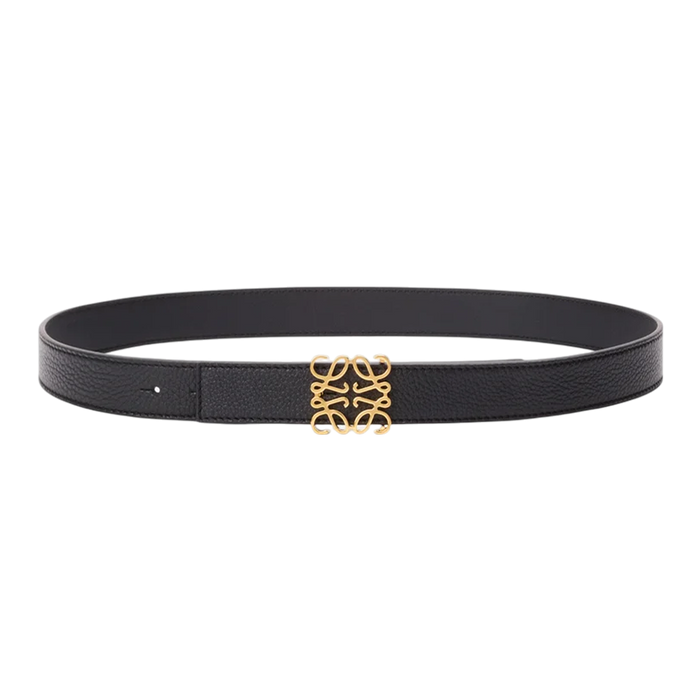 Reversible Anagram belt in supple grained calfskin