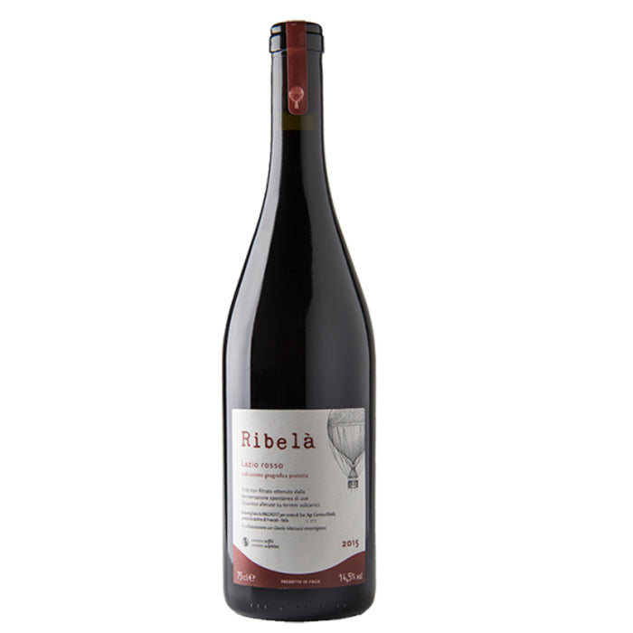 Ribela red wine 2020 bottle in dark glass with cream label and foil seal