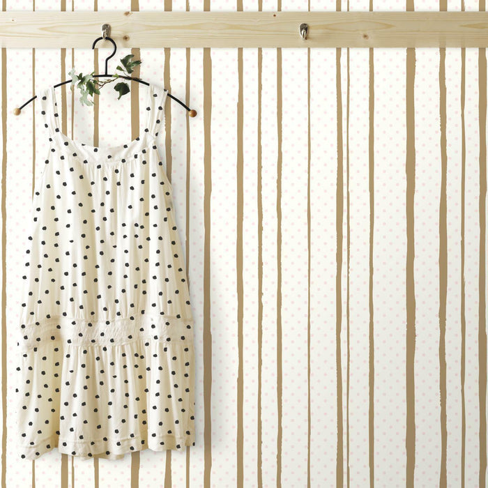 RoomMates All Mixed Up Pink/Gold Peel & Stick Wallpaper - EonShoppee