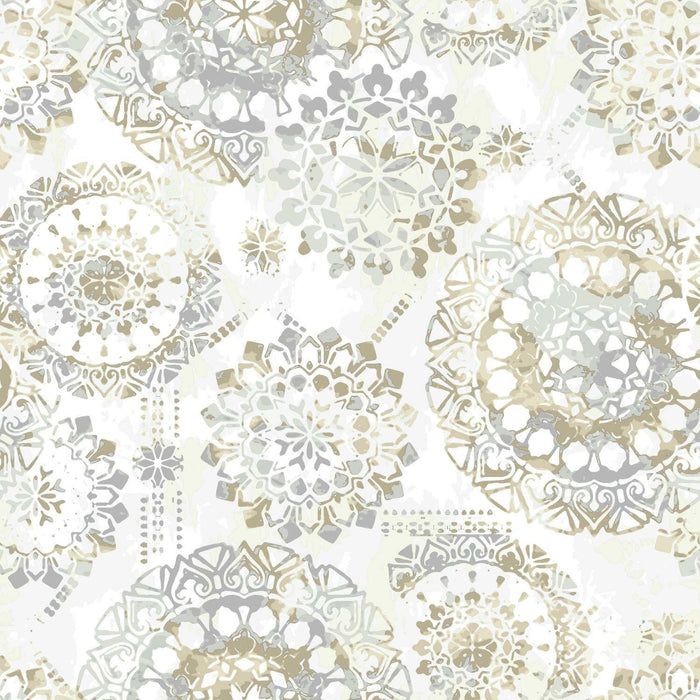 RoomMates Bohemian Tan/Blue Peel & Stick Wallpaper - EonShoppee