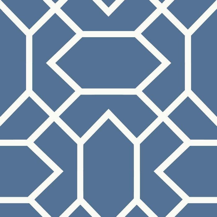 RoomMates Modern Geometric Blue Peel & Stick Wallpaper - EonShoppee