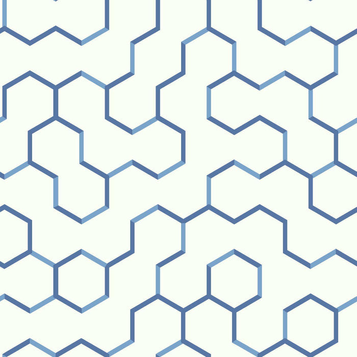 RoomMates Open Geometric Blue Peel & Stick Wallpaper - EonShoppee