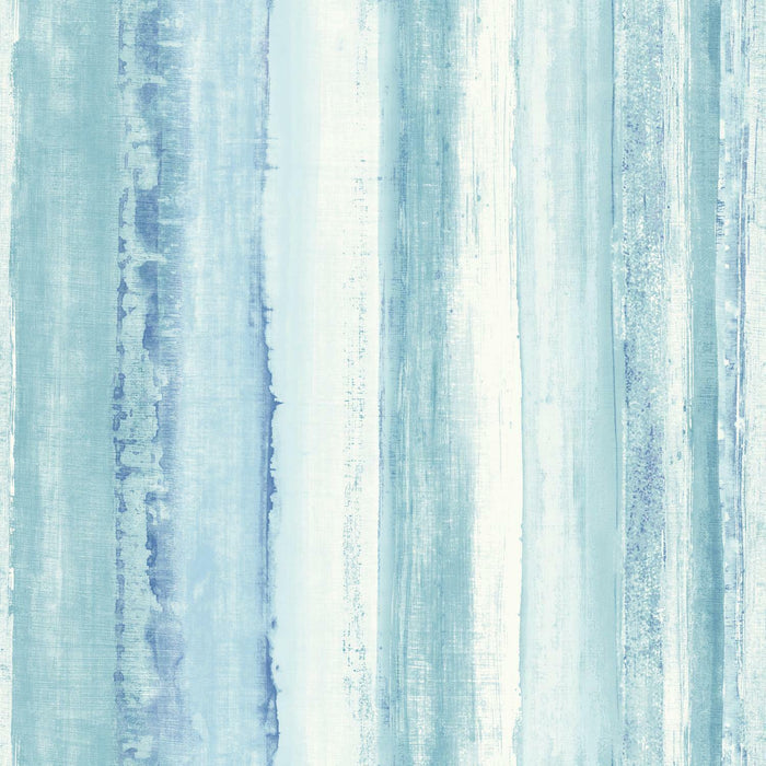 RoomMates Watercolor Stripe Blue Peel & Stick Wallpaper - EonShoppee