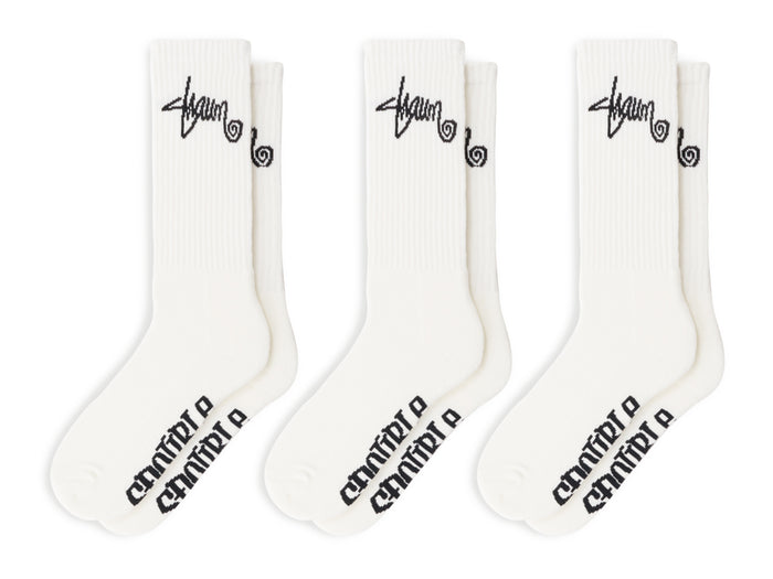 S-Double - Standard Shawn Sock 3pk - White