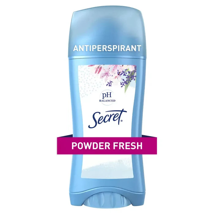 SECRET 24Hr Invisible Solid Antiperspirant Deodorant – Powder Fresh مزيل العرق برائحة بودرة من سيكرت