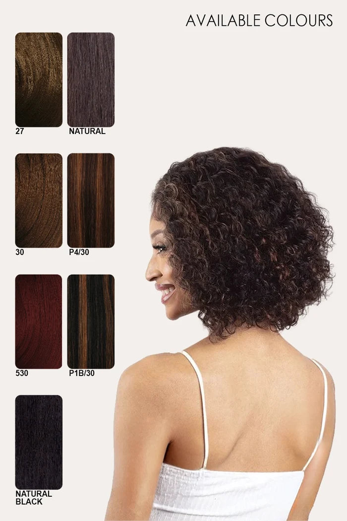 SHAKE N GO GLOSSY HD HUMAN HAIR LACE FRONT WIG - DEEP 12"