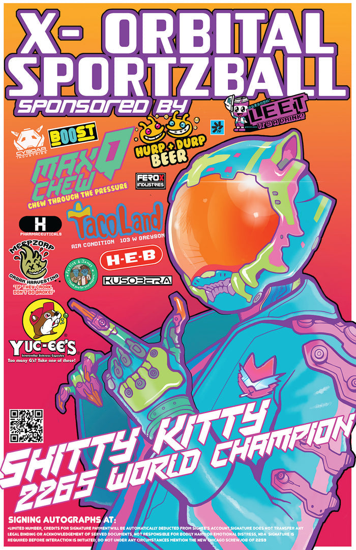 SHITTY KITTY SPORTZBALL POSTER