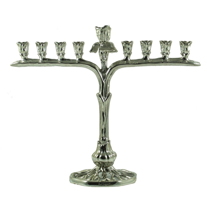 Silver Iris Menorah