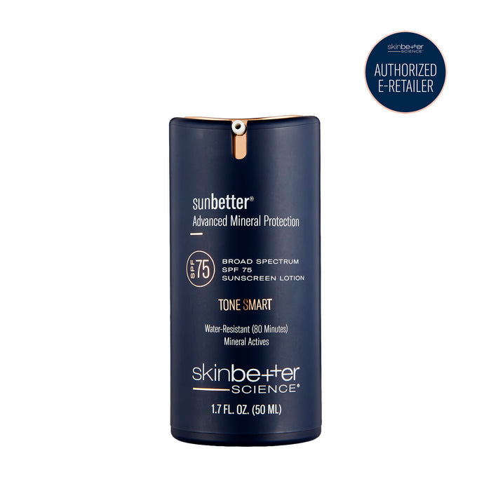 skinbetter sunbetter TONE SMART SPF 75 mineral sunscreen lotion, 50 mL