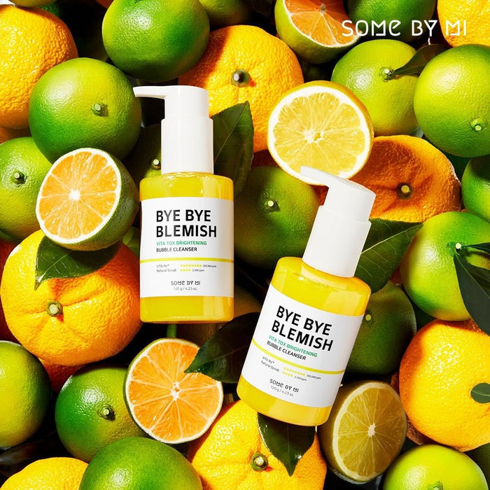 SOME BY MI BYE BYE Blemish Vita Tox Brightening Bubble Cleanser غسول الفقاعات باليوجا
