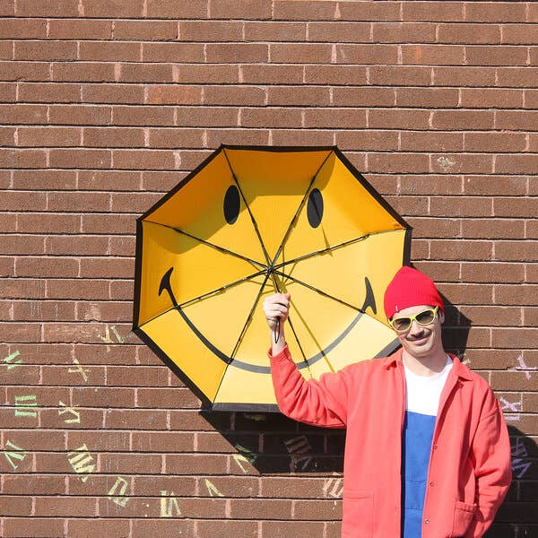 Suck UK - Smiley Face Umbrella-Suck UK-treehaus