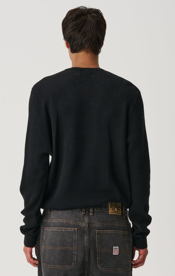 Sunburst Knit Sweater - Black
