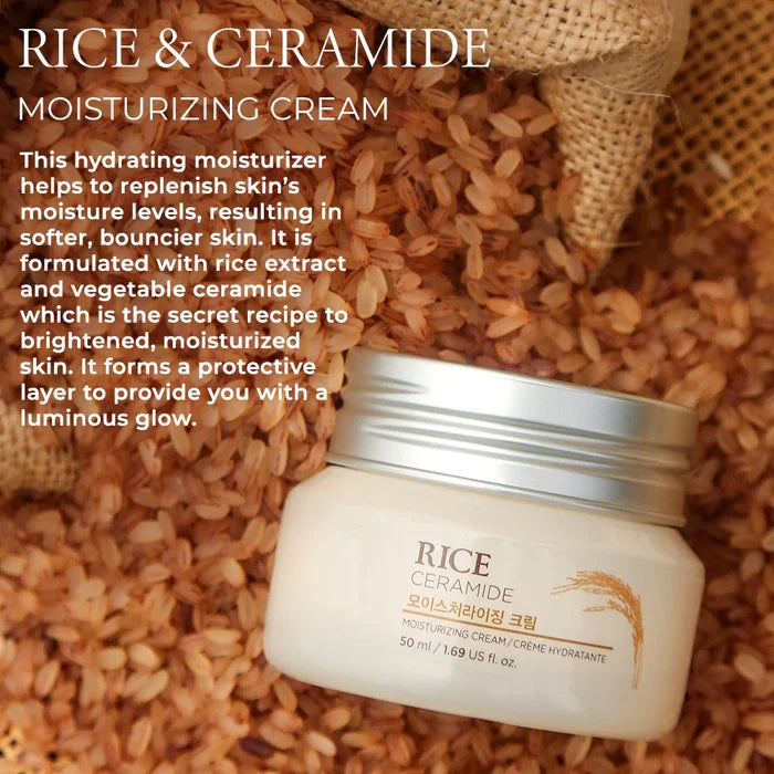 THE FACE SHOP rice ceramide moisturizing cream كريم ترطيب وتغذيه