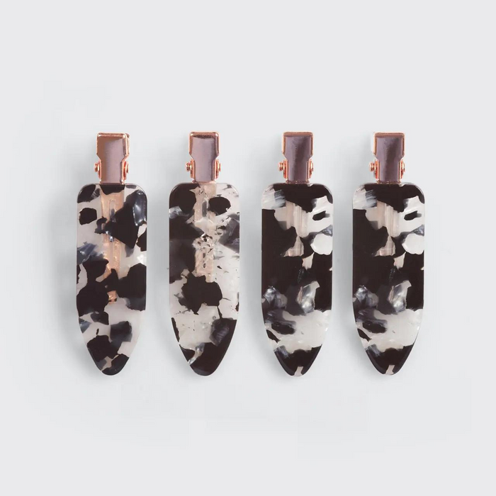 Tortoise Creaseless Hair Clips 4pc