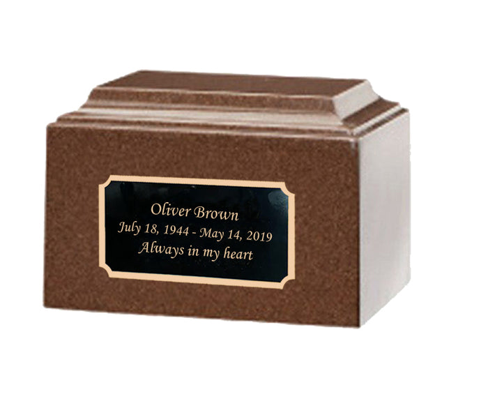 Walnut Granite Marble Urn - IUCM702