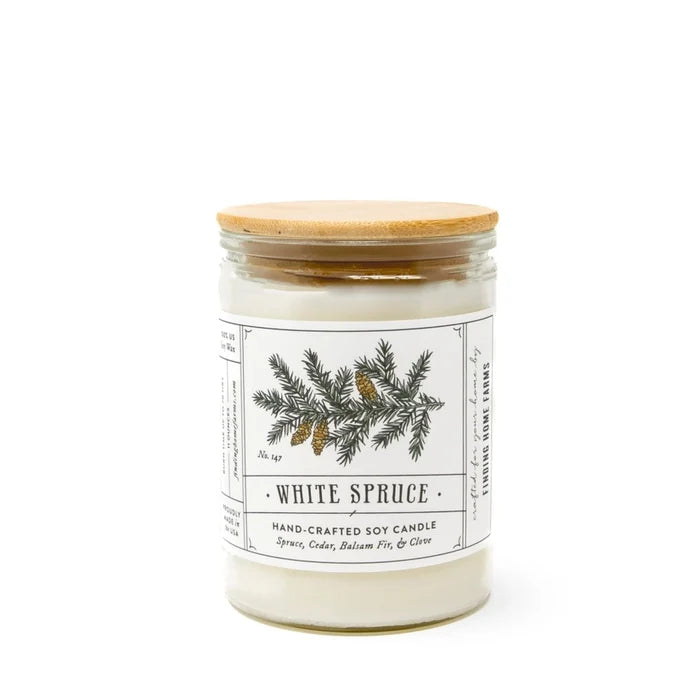 White Spruce Scented Soy Wax Candle