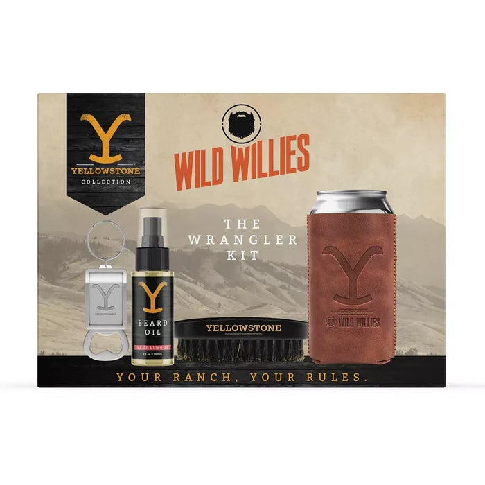 WILD WILLIES Yellowstone Collection The Wrangler Kit بكج العناية باللحية للرجال من وايلد ويلز