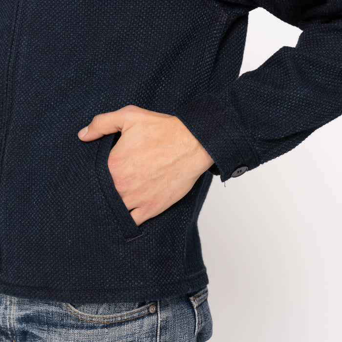 Zip Jacket - Indigo Sashiko by Naked & Famous Denim
