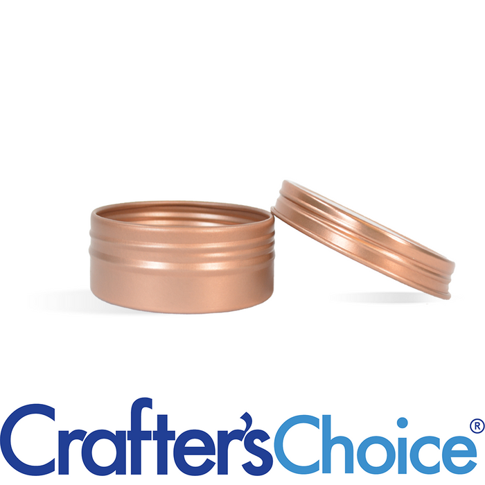 0.5 oz Rose Gold Shallow Rustproof Tin & Screw Top
