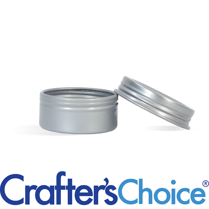 0.5 oz Silver Shallow Rustproof Tin & Screw Top Set