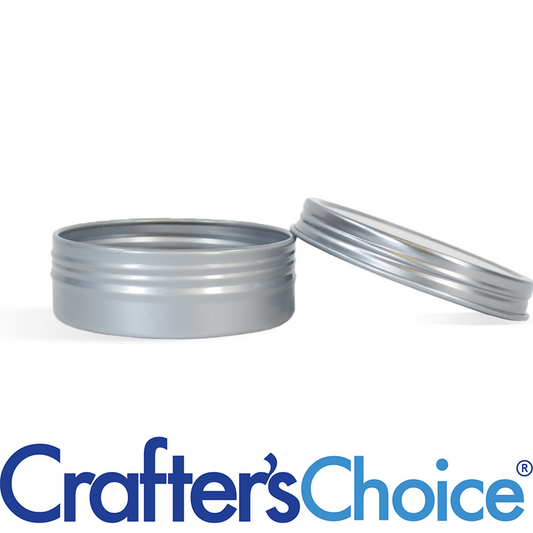 1 oz Silver Shallow Rustproof Tin & Screw Top