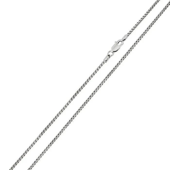 1.5mm Round Box Chain Sterling Silver .925 | Choose Size - InnerVision Crystals