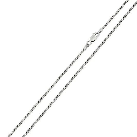 1.5mm Round Box Chain Sterling Silver .925 | Choose Size - InnerVision Crystals