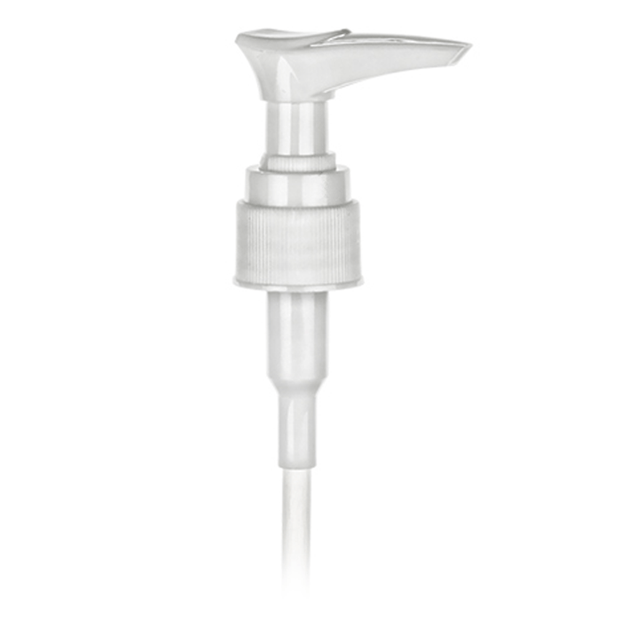 20/410 White Ribbed Lotion Pump Top