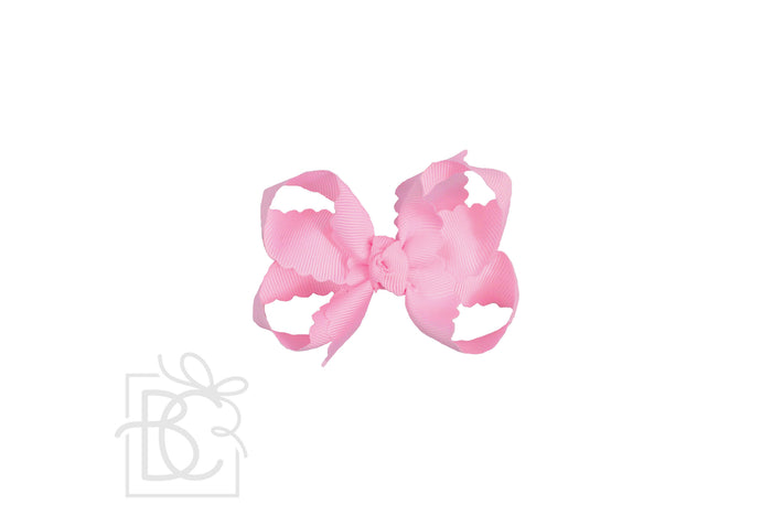 3.5" Medium Scalloped Edge Bow on Alligator Clip