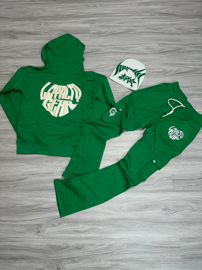 Green / off white / XS