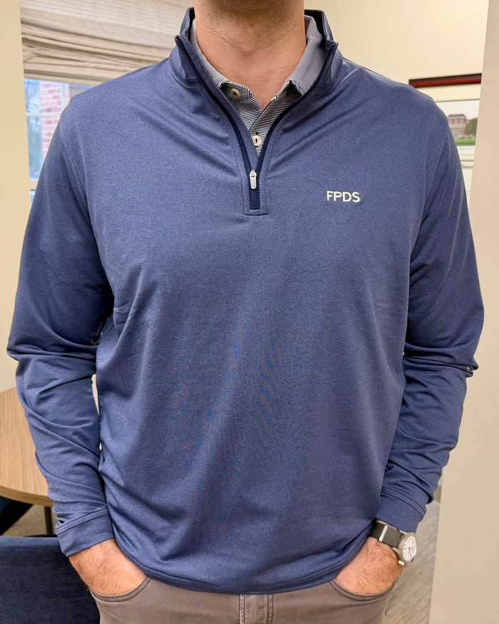 Men's Peter Millar Striped Solid 1/4 Zip