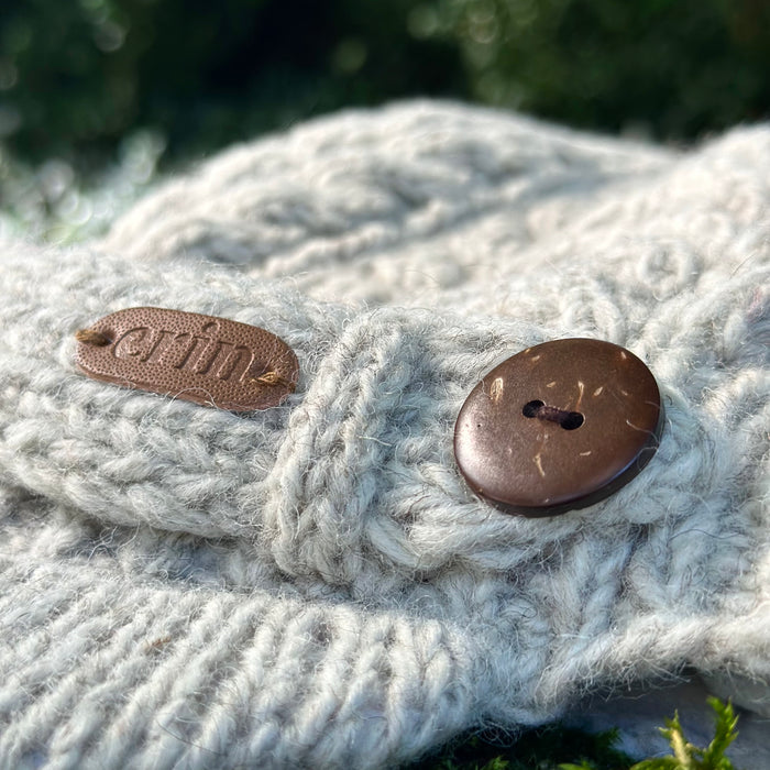 Aran Cable Peak Hat Oatmeal