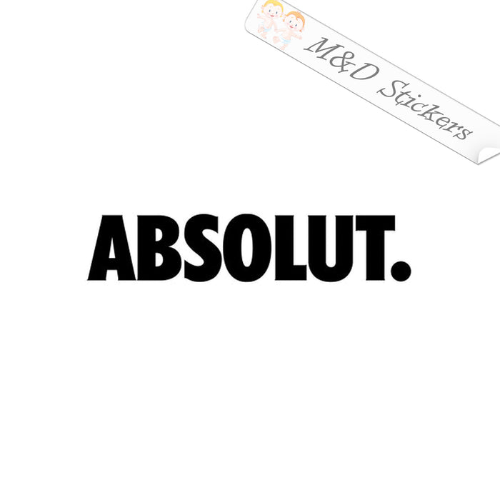 Absolut Vodka Logo (4.5" - 30") Vinyl Decal in Different colors & size for Cars/Bikes/Windows