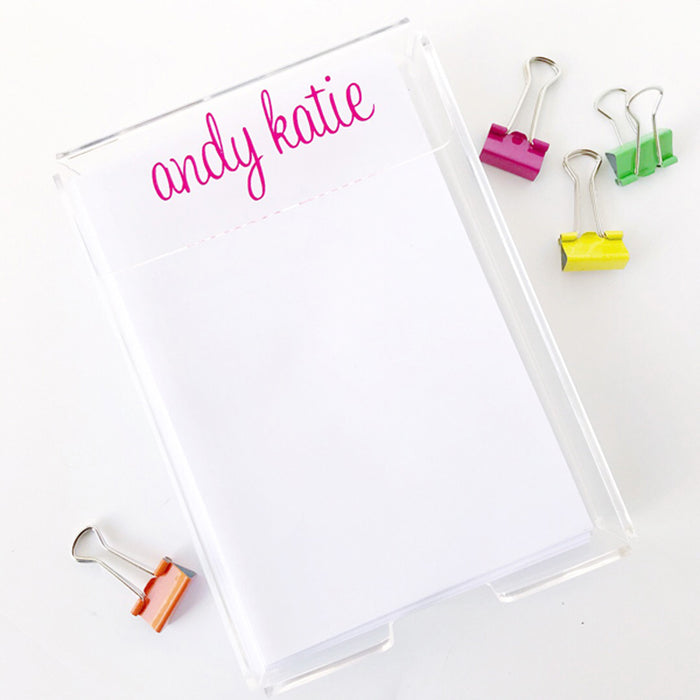Acrylic Note Paper Holder - Barque Gifts