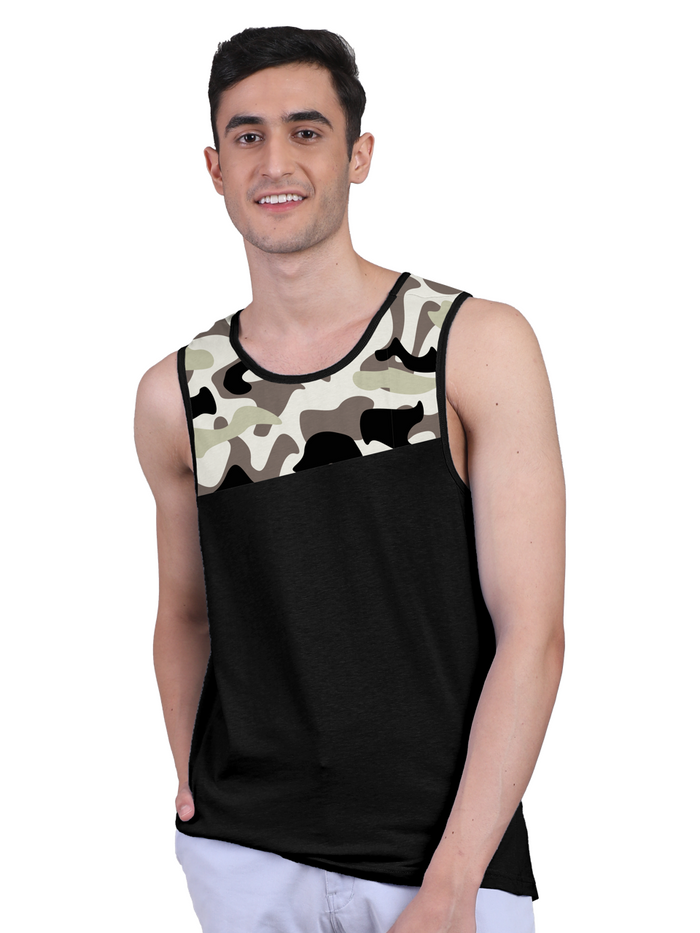 Active Vest Front Yoke Camouflage Regular Organic Bamboo Vest - Active Fit (Pack of 3)