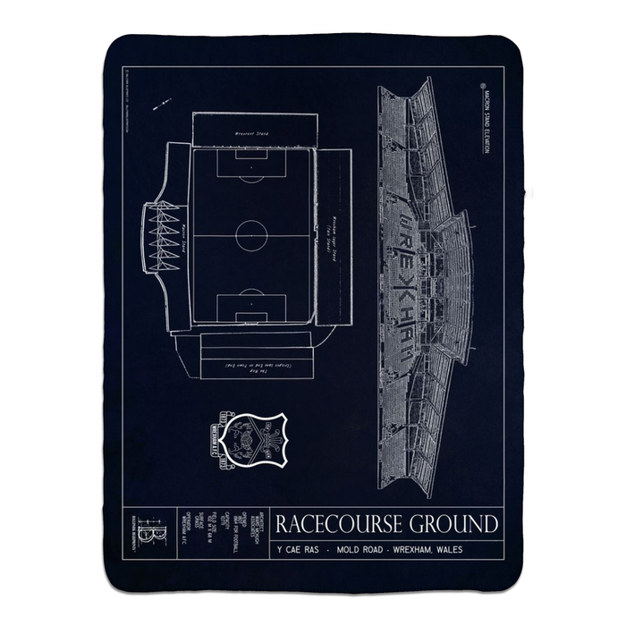 AFC Wrexham Fleece - Racecourse Ground Fleece Sherpa Blanket