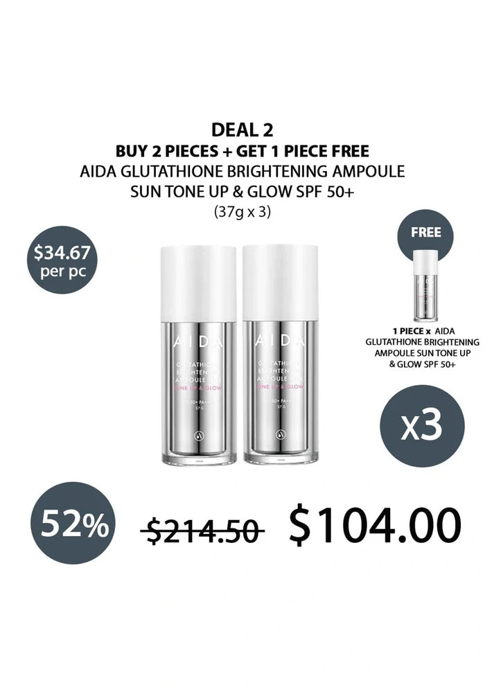 (BUY 2+1 FREE) AIDA GLUTATHIONE TONE UP & GLOW