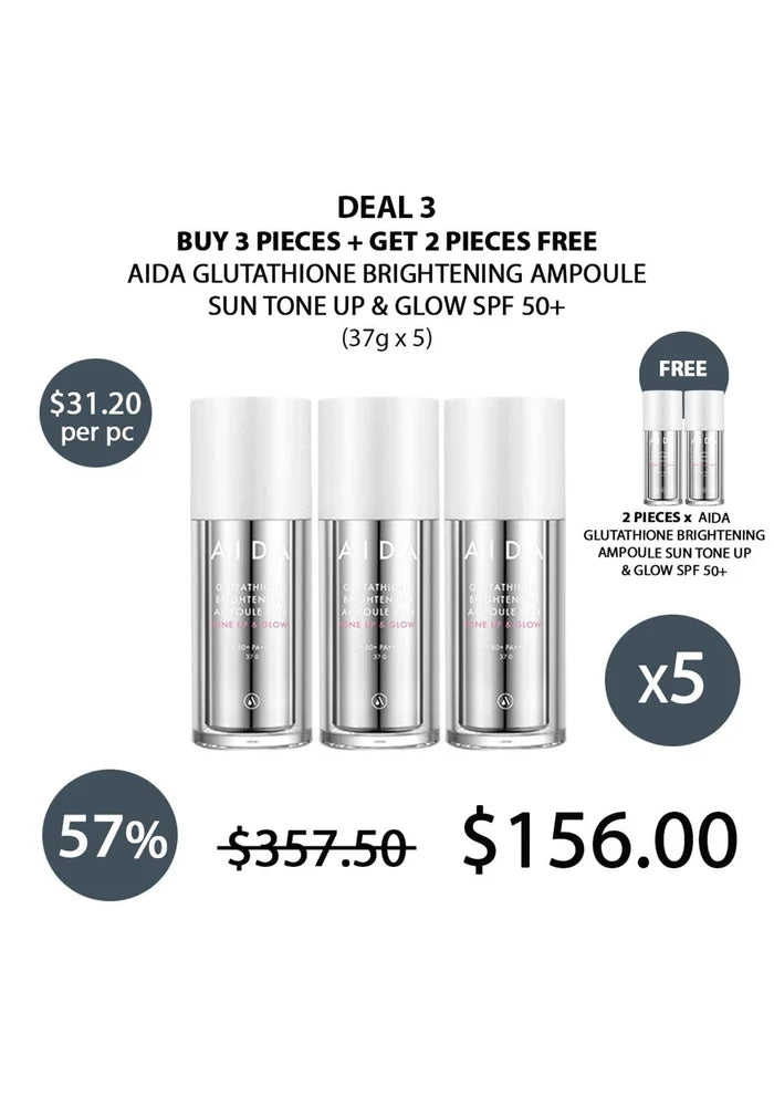 (BUY 3+2 FREE) AIDA GLUTATHIONE TONE UP & GLOW