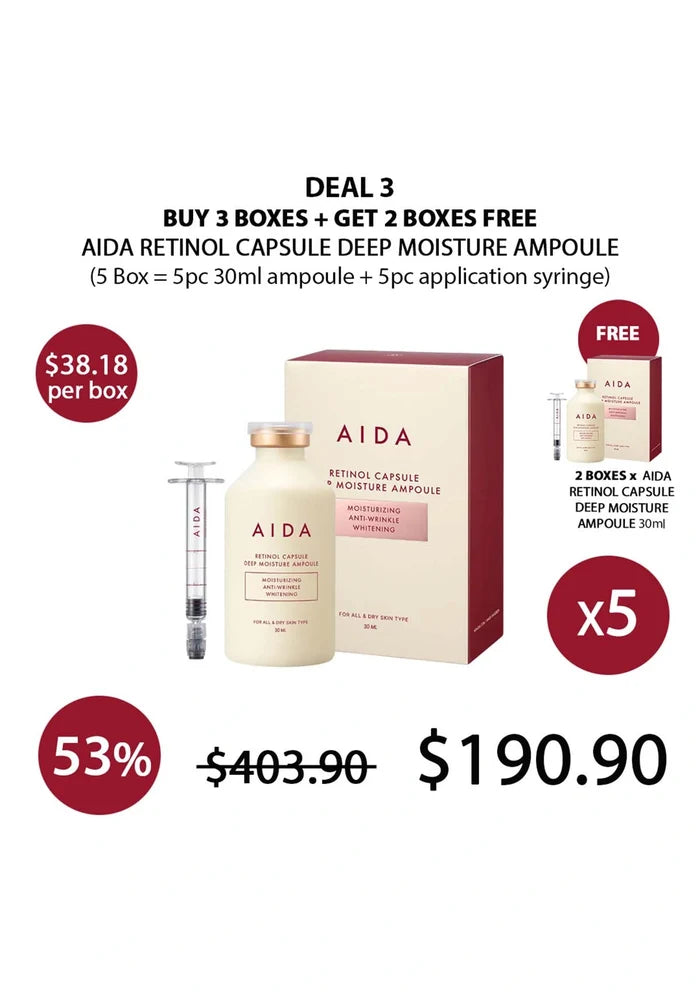 (BUY 3+2 FREE) AIDA RETINOL CAPSULE AMPOULE