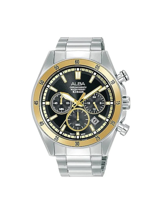 Alba Round Black Dial Analog Watch - AT3J19X1