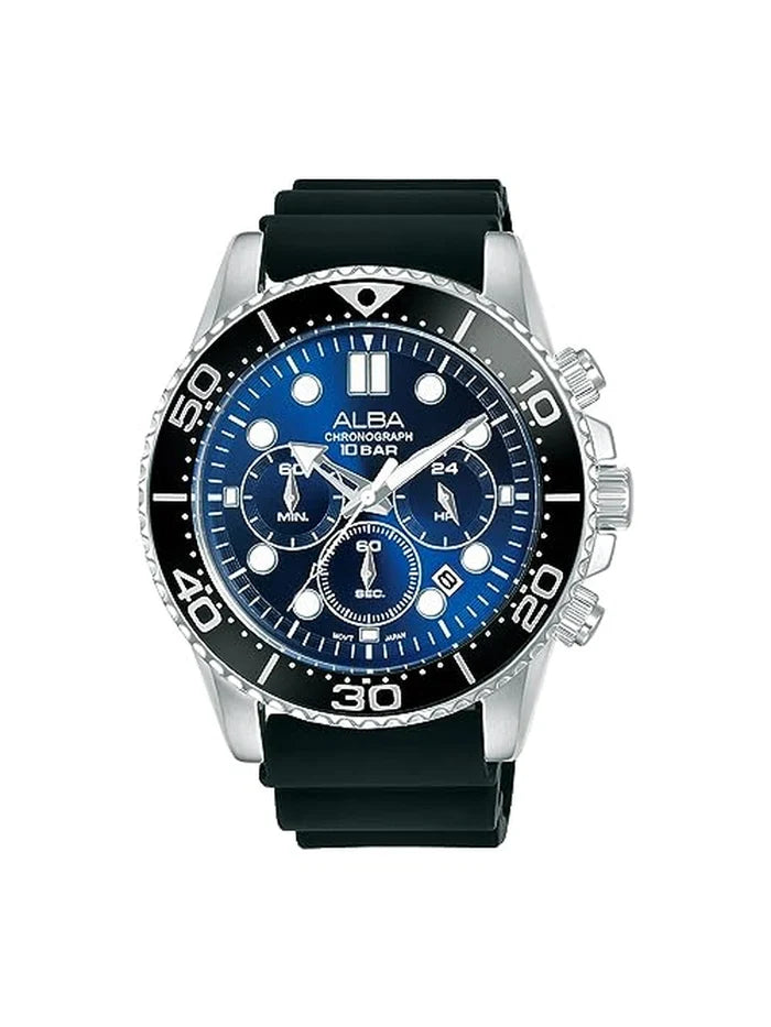 Alba Round Blue Dial Analog Watch - AT3J47X1