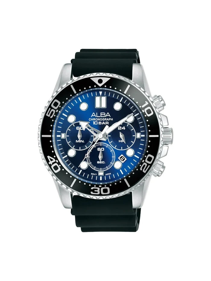 Alba Round Blue Dial Analog Watch - AT3J47X1
