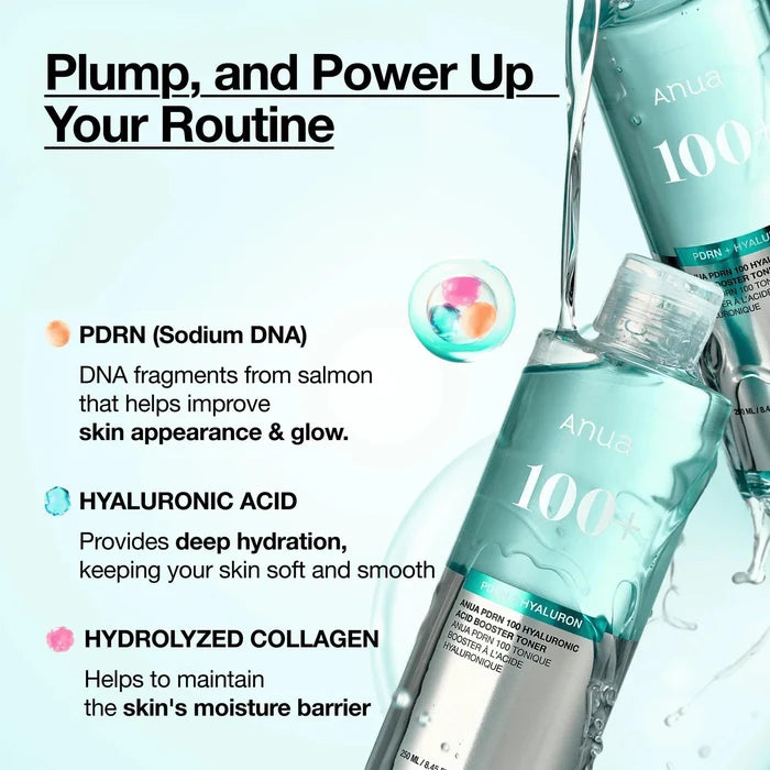 ANUA PDRN 100 Hyaluronic Acid Booster Toner 250 mL