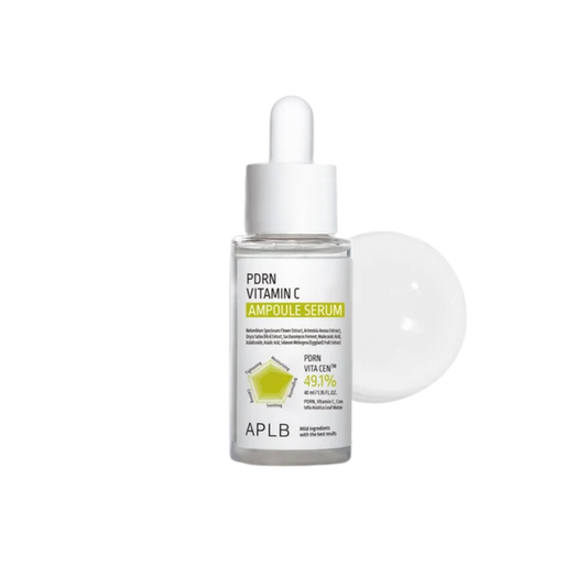 APLB PDRN Vitamin C Ampoule Serum is a brightening and revitalizing serum made to hydrate, soothe, and improve the look of dull or uneven skin. Formulated with Centella Asiatica Leaf Water, PDRN, Vitamin C, Panthenol, Allantoin, Squalane, Sodium Hyaluronate, Tea Tree Leaf Extract, Sea Buckthorn Fruit Extract, Hydrolyzed Collagen, Beta-Glucan, Rice Extract, and Eggplant Fruit Extract, it helps support a smoother, brighter, and healthier-looking complexion. The hydrating formula also helps calm th