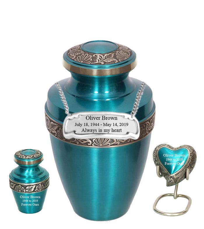 Apollo Teal Cremation Urn - IURG122