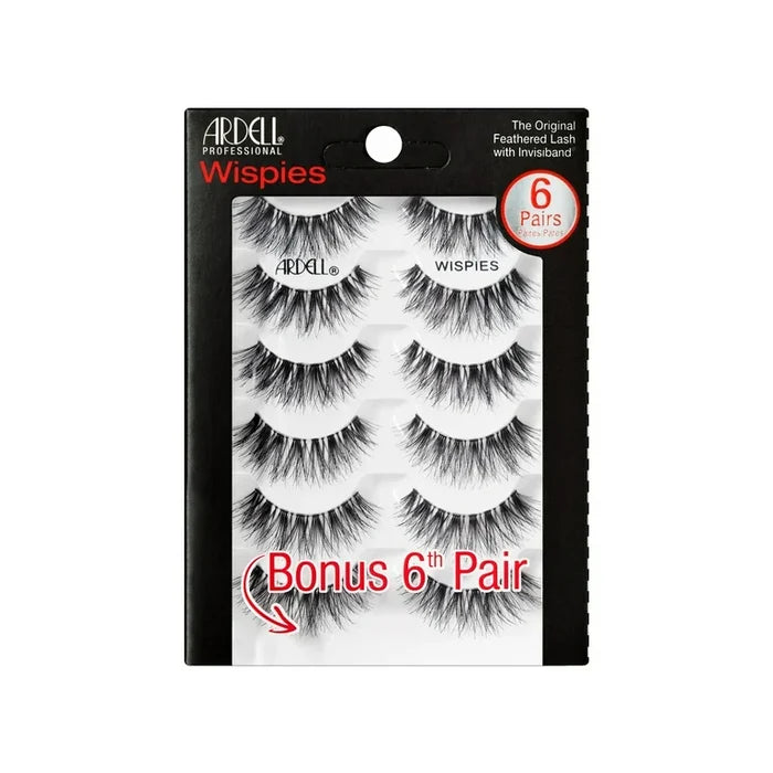 ARDELL Wispies The Original Feathered Lash With Invisiband 6 Pairs رموش صناعية من ارديل