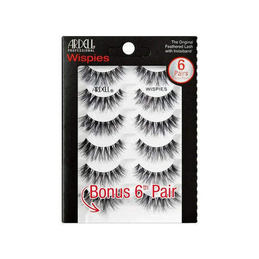 ARDELL Wispies The Original Feathered Lash With Invisiband 6 Pairs رموش صناعية من ارديل